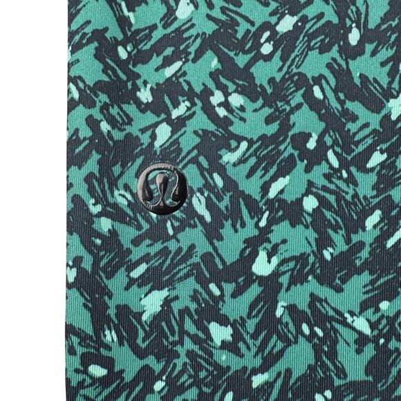 LULULEMON Jet Crop Slim Luxtreme Size 2 Mountain Peaks Black Forage Teal - Picture 9 of 9